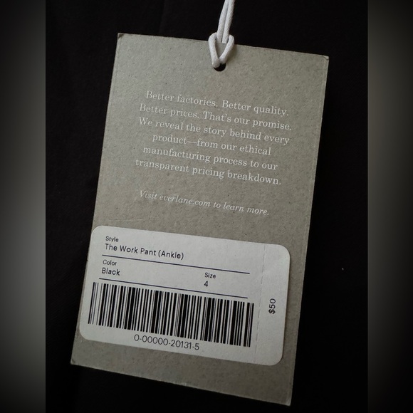 Everlane The Side Zip Work Pants Black High Rise Stretch Ankle - Picture 5 of 5